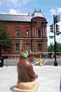 Chocolate Dipped StrawBeary - by Debbie Smith Mezzetta - Rear View in front of Renwick Museum- Thumbnail Image